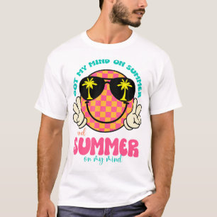 Groovy Happy Face Summer Vibes kreeg mijn gedachte T-shirt