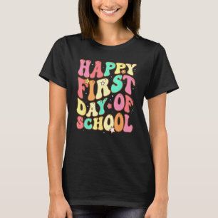 Groovy Happy First Day of School Welkom terug bij T-shirt