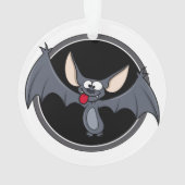 Groovy Happy Halloween Bat Ornament (achterkant)