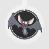 Groovy Happy Halloween Bat Ornament (voorkant)