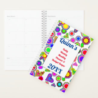 Groovy Harten en Bloemen Planner
