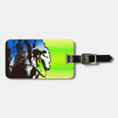 Groovy Hawaiian Surfer 1960's Retro Graphic Bagagelabel (Voorkant horizontaal)