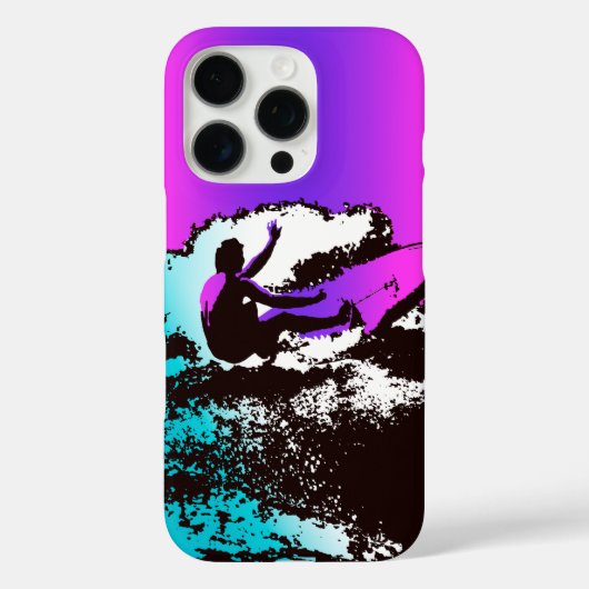 Groovy Hawaiian Surfer 1960s Retro Graphic Violet Case-Mate iPhone Case (Achterkant)
