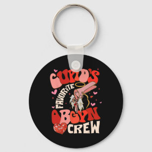 Groovy Heart Disco Cupid's Favoriete Obgyn Crew Va Sleutelhanger