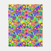 Groovy Hearts Bloemen Fleece Deken (Voorkant)