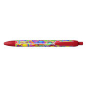 Groovy Hearts Bloemen Zwarte Inkt Pen (Achterkant)