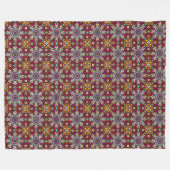 Groovy Heavenly Flower Power Fleece Deken (Voorkant (Horizontaal))