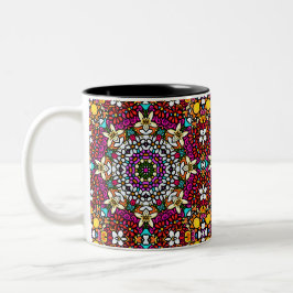 Groovy Heavenly Flower Power Tweekleurige Koffiemok