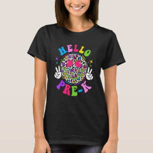 Groovy Hello Pre K Vibes Retro Leraren Kids Rugzak T-shirt