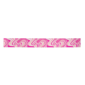 Groovy hete roze golven, roze marmeren wervelingen lint