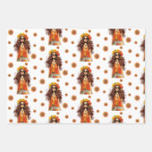 Groovy Hippie 1970's thema verjaardagsfeestje Inpakpapier Vel (Voorkant 2)