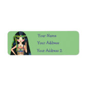 Groovy Hippie Chick Psychedelic Vredesbord jaren ' Etiket (Voorkant)