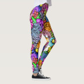 Groovy Hippie Flowers Leggings (Rechts)
