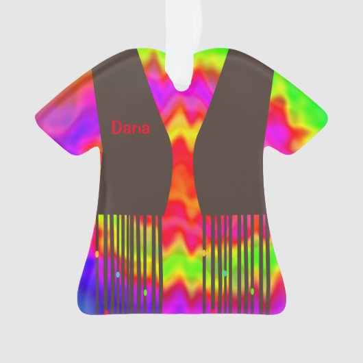Groovy Hippie kerstversiering 2 Ornament (voorkant)