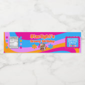 Groovy Hippie Liefde Vrede en Liefde Viering Waterfles Etiket (Enkel label)