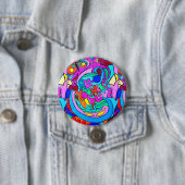 groovy hippie - liefdesknop ronde button 7,6 cm (In situ)