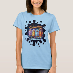 Groovy hippie naaigereedschappen quiltster naaiste t-shirt