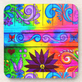 Groovy hippie onderzetters (Voorkant)