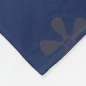 Groovy Hippie Peace and Flower Shower Custom Name Fleece Deken (Hoek)