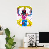Groovy Hippie Peace Sign Poster (Thuiskantoor)