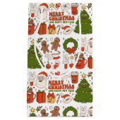 Groovy Hippie Retro Merry Kerstkerstkerstman Funny Klein Cadeauzakje (Voorkant)