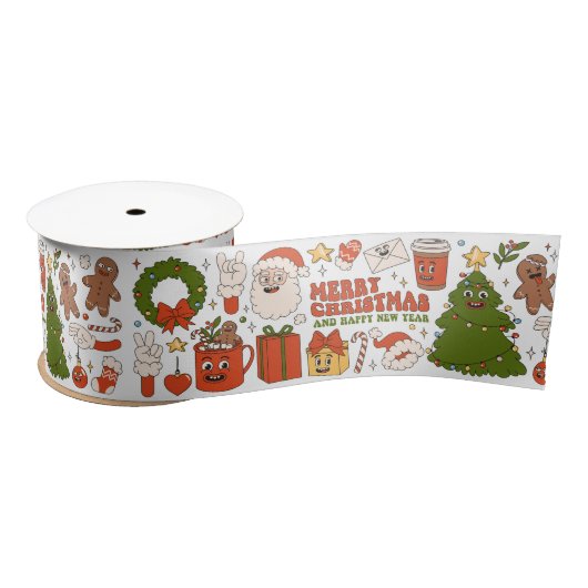 Groovy Hippie Retro Merry Kerstkerstkerstman Funny Lint (Spoel)