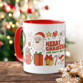 Groovy Hippie Retro Merry Kerstkerstkerstman Funny Mok