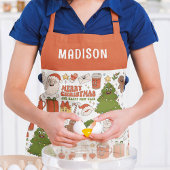 Groovy Hippie Retro Merry Kerstkerstkerstman Funny Schort