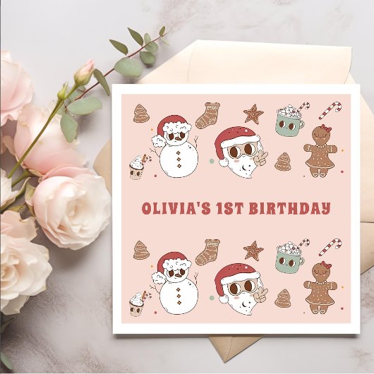 Groovy Hippie Sinterklaas Kerst Verjaardag Servet