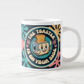 Groovy hippie toaster thumbs up optimism extra grote beker (Rechts)