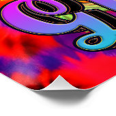 Groovy Hippie Trippy Frog Psychedelic Perfect Poster (Hoek)