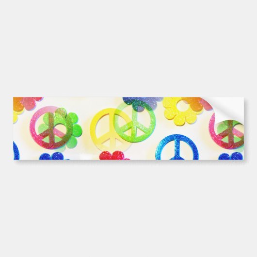 Groovy Hippie vredessignalen ventilator Bumpersticker (Voorkant)