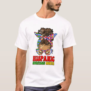Groovy Hispanic Heritage Month Latino Countries Bl T-shirt