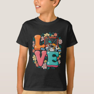 Groovy Hockey Liefde IJshockey Liefhebber Helm Sto T-shirt
