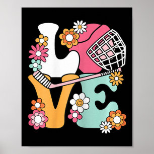 Groovy Hockey Liefde IJshockey Liefhebber Vrouwen Poster