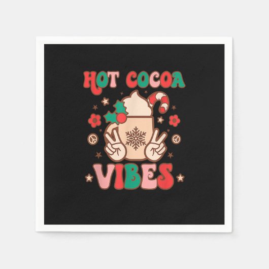 Groovy Hot Coca Vibes Hippie Xmas Merry C Servet (Voorkant)