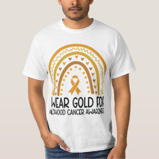 Groovy I Draag goud voor kinderkankerbewustzijn T-shirt