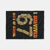 Groovy I Survived 67 Days Of School Funny 67 Meme Fleece Deken (Voorkant (Horizontaal))