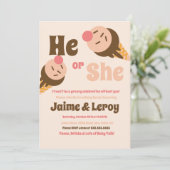 Groovy Ice Cream Cones Gender onthullen Kaart (Staand voorkant)