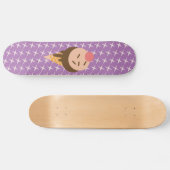 Groovy Ice Cream Pattern Paars Skateboard (Horizontaal)