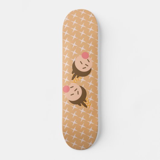 Groovy Ice Cream Pattern Skateboard (Voorkant)