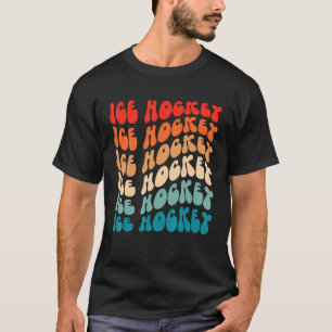 Groovy Ice Hockey voor meisjes Retro 70s Hippie T-shirt