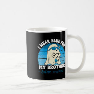 Groovy Ik Draag blauw voor mijn broer Diabetes T1d Koffiemok