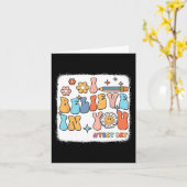 Groovy, ik geloof in je testdag leraar kaart (Gele Bloem)