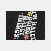 Groovy Im Haley Doing Haley Dingen Grappig Moeder' Fleece Deken (Voorkant (Horizontaal))