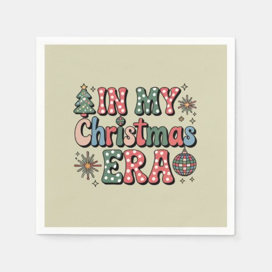 Groovy in mijn kerst tijdperk Grappige leraar Servet (Voorkant)