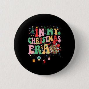 Groovy in mijn kersttijd familie bijpassende vroli ronde button 5,7 cm