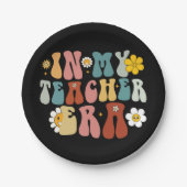 Groovy in mijn lerarentijdperk terug naar school l papieren bordje (Voorkant)