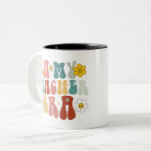 Groovy in mijn lerarentijdperk terug naar school l tweekleurige koffiemok (Voorkant links)