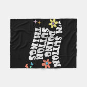 Groovy In Sutton Doing Sutton Dingen Grappige Moed Fleece Deken (Voorkant (Horizontaal))
